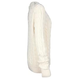 Polo Ralph Lauren-Jersey de punto de ochos en algodón color crema de Polo Ralph Lauren-Blanco,Crudo