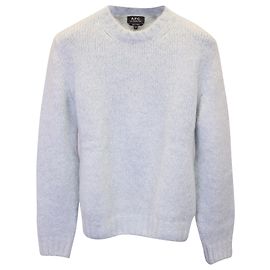 Apc EIN.P.C. Lucci-Pullover aus hellblauer gebürsteter Alpakawolle Blau Hellblau