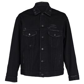 balenciaga 3B Sports Icon Jacket in Black Denim Black