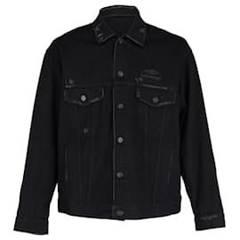 Balenciaga-balenciaga 3B Sports Icon Jacket in Black Denim-Black