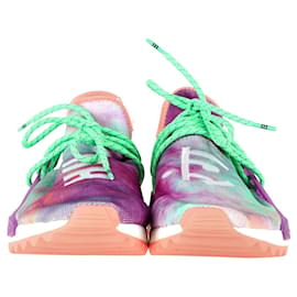 Autre Marque-Scarpe da ginnastica Pharrell x Adidas NMD Hu Trail Holi in poliestere Flash Green e Lab Purple-Multicolore
