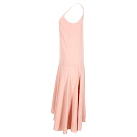 Chloé-Chloe Sleeveless Asymmetric Midi Dress in Pink Acetate-Pink