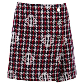 Maje-Maje Wrap Mini Skirt in Multicolor Acrylic-Other,Python print