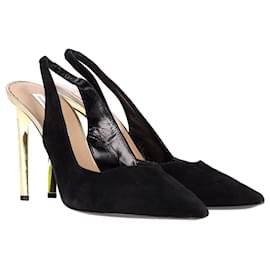 Diane Von Furstenberg-ergänzt durch auffällige goldene High Heels, die einen Hauch von Glamour verleihen-Schwarz
