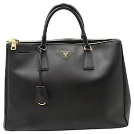 Prada-Prada Galleria Large Tote Bag in Black Saffiano Lux Leather-Black