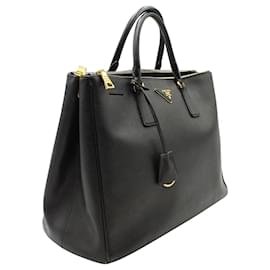 Prada-Prada Galleria Large Tote Bag in Black Saffiano Lux Leather-Black