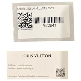 Louis Vuitton-Sac bandoulière Louis Vuitton Marellini en cuir épi blanc-Marron,Beige