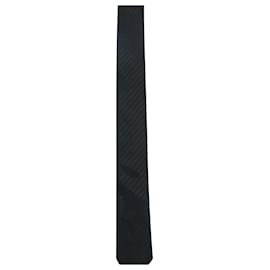 Dior-Schmale Dior Homme-Krawatte aus schwarzer Seide-Schwarz