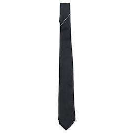 Cravatta skinny Dior Homme Beetle in seta nera Nero