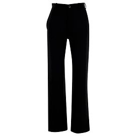 Balenciaga gerade geschnittene Hose aus schwarzem Polyester Schwarz