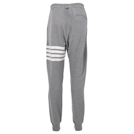 Thom Browne-Thom Browne 4-Bar Sweatpants in Grey Cotton-Grey