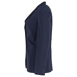 Theory-Theory Single-Breasted Blazer Jacket in Navy Blue Polyester-Navy blue