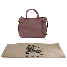 Burberry-Burberry The Banner Medium Tote Bag in Pink Leather-Other