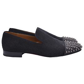 Mocassini Christian Louboutin Spooky in glitter nero Nero