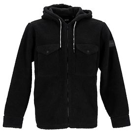 Hugo Boss Boss Lovelo Teddy-Kapuzenpullover aus schwarzem Polyester Schwarz