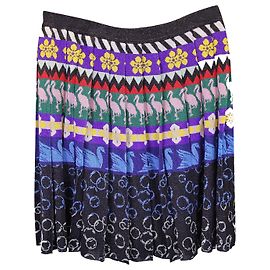 Falda plisada Mary Katrantzou de viscosa multicolor Otro Impresión de pitón