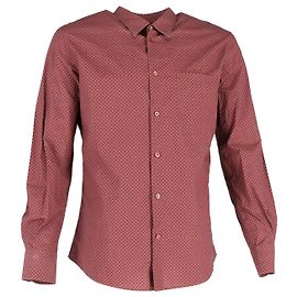 Camicia Alexander McQueen con stampa teschio piccolo in cotone rosso scuro Altro