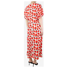 Marimekko-Red strawberry printed maxi dress - size M-Red