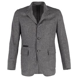 Blazer Ermenegildo Zegna con coderas de lana gris Castaño