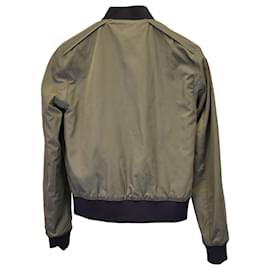 Theory-Theory Polish Ponte Reversible Bomber Jacket in Olive Green Polyester-Green,Olive green