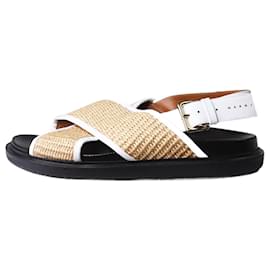 Marni-Neutral Fussbett cross-over sandals - size EU 39-Other
