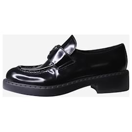 Prada-Black branded loafers - size EU 39.5-Black