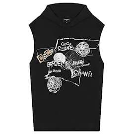 Chanel-Iconic Graffiti Logo Vest-Black