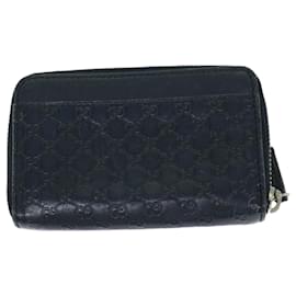 Gucci-GUCCI GG Canvas Guccissima Coin Purse Navy 256810 auth 67539-Navy blue