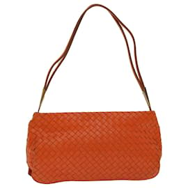 Autre Marque-BOTTEGA VENETA INTRECCIATO Shoulder Bag Leather Outlet Orange Auth 67184-Orange