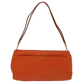 Autre Marque-BOTTEGA VENETA INTRECCIATO Shoulder Bag Leather Outlet Orange Auth 67184-Orange