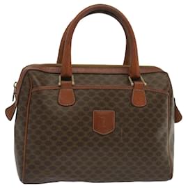 Céline-CELINE Macadam Canvas Hand Bag PVC Brown Auth 67335-Brown
