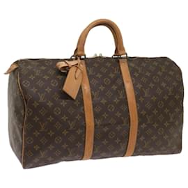 Louis Vuitton-Louis Vuitton-Monogramm Keepall 50 Boston Bag M.41426 LV Auth 67411-Monogramm
