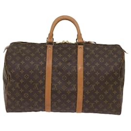 Louis Vuitton-Louis Vuitton-Monogramm Keepall 50 Boston Bag M.41426 LV Auth 67411-Monogramm