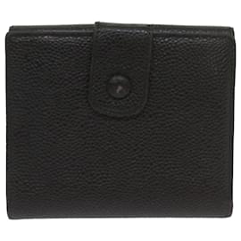 Chanel-CHANEL Wallet Leather Black CC Auth bs12515-Black