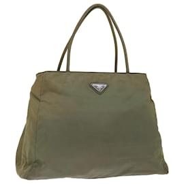 Prada-PRADA Tote Bag Nylon Kaki Auth 67219-Kaki