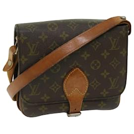 Louis Vuitton-LOUIS VUITTON Monogram Cartouchiere MM Bolsa de Ombro Vintage M51253 Auth FM3239-Monograma