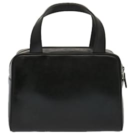 Gucci-GUCCI Hand Bag Patent leather 2way Black Auth 67289-Black