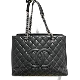 Chanel-Gran compras-Negro,Hardware de plata