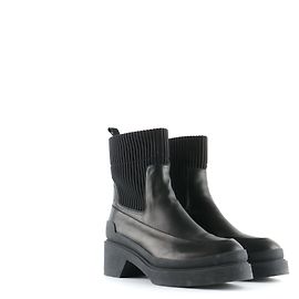 HERMÈS - Botas de torno de couro preto (tamanho 37,5) Preto