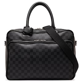 Louis Vuitton-Black Louis Vuitton Damier Graphite Icare Business Bag-Black