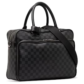 Louis Vuitton-Bolso de negocios Louis Vuitton Damier Graphite Icare negro-Negro
