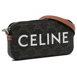 Céline-Brown Celine Mini Cuir Triomphe Camera Bag-Brown