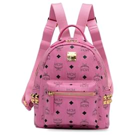 MCM-Pink MCM Mini Visetos Stark Backpack-Pink