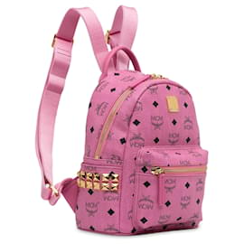 MCM-Pink MCM Mini Visetos Stark Backpack-Pink
