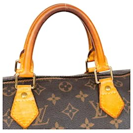 Louis Vuitton-Monograma de lona Louis Vuitton Speedy 30-Castaño