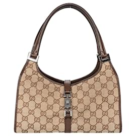 Gucci-Gucci GG Monogram Jackie Handbag Small-Brown