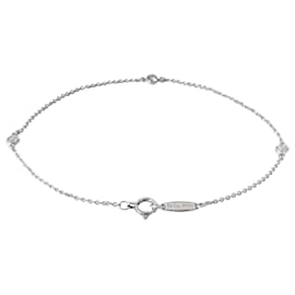 Tiffany & Co-TIFFANY & CO. Elsa Peretti Diamond by the Yard Bracelet in Platinum 0.15 ctw-Silvery,Metallic
