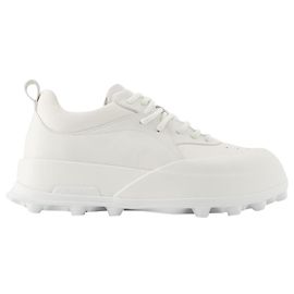 Baskets - Jil Sander - Cuir - Blanc Porcelaine Blanc
