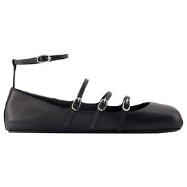 Cage Ballerinas – Alexander McQueen – Leder – Schwarz Schwarz