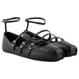 Alexander Mcqueen-Ballerine Cage - Alexander McQueen - Pelle - Nere-Nero